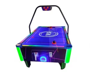 Table de hockey sur air colorée avec lumières