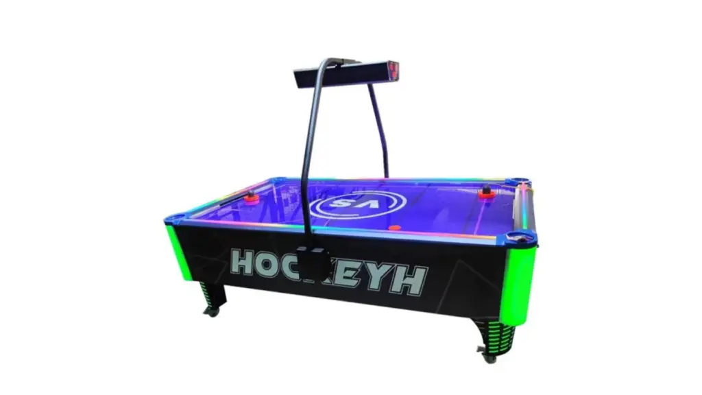 Table de hockey sur air avec lumières néon